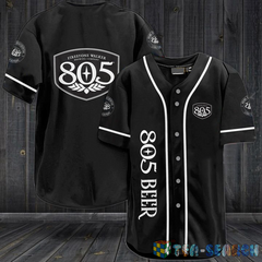 Shirt King 805 Beer Baseball Jersey - Black Button-Up Brewery Fan Shirt