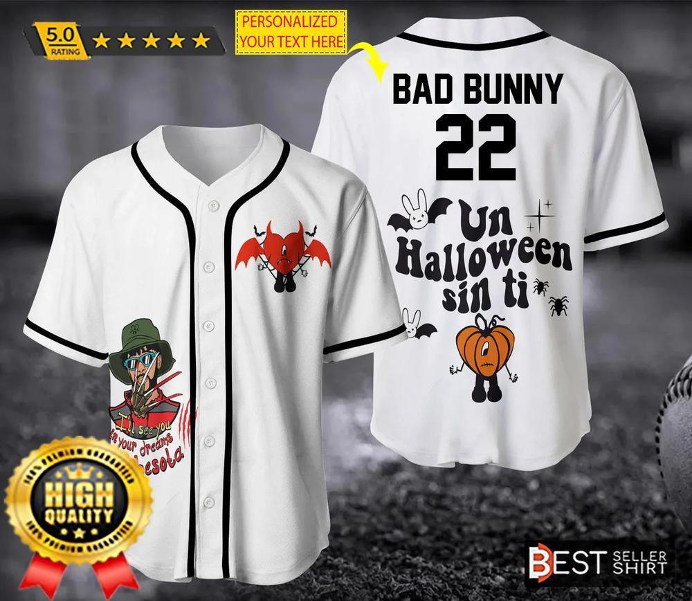 Bad Bunny Efecto Shirt Baseball Jersey Tee Bad Bunny 2022 Halloween T Shirts - Best Seller Shirts Design In Usa - Shirt King
