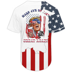 Budweiser Donald Trump Independence Day Baseball Jersey - Shirt King