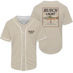 Busch Light Fishing Baseball Jersey - Shirt King