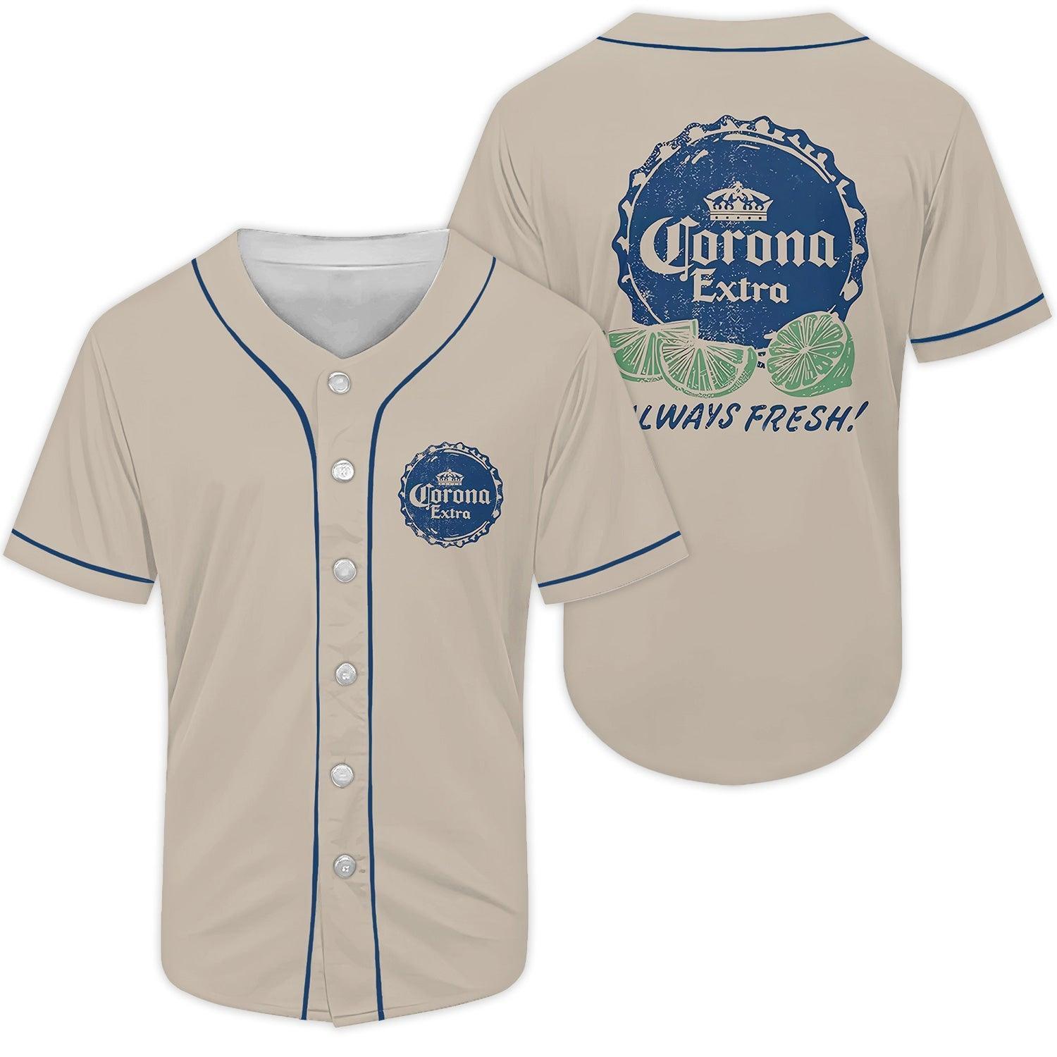 Corona Extra Alway Fresh Baseball Jersey - Shirt King