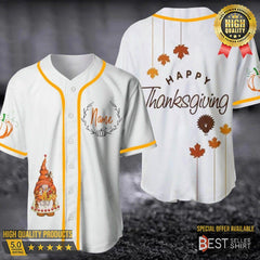 Fall Baseball Jersey Fall Gnomes Jersey Retro Fall Jersey Thanksgiving Gift Baseball Uniform - Best Seller Shirts Design In Usa - Shirt King