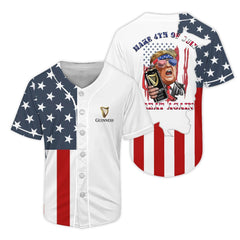 Guinness Donald Trump Independence Day Baseball Jersey - Shirt King