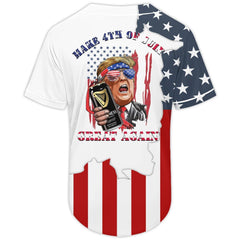Guinness Donald Trump Independence Day Baseball Jersey - Shirt King
