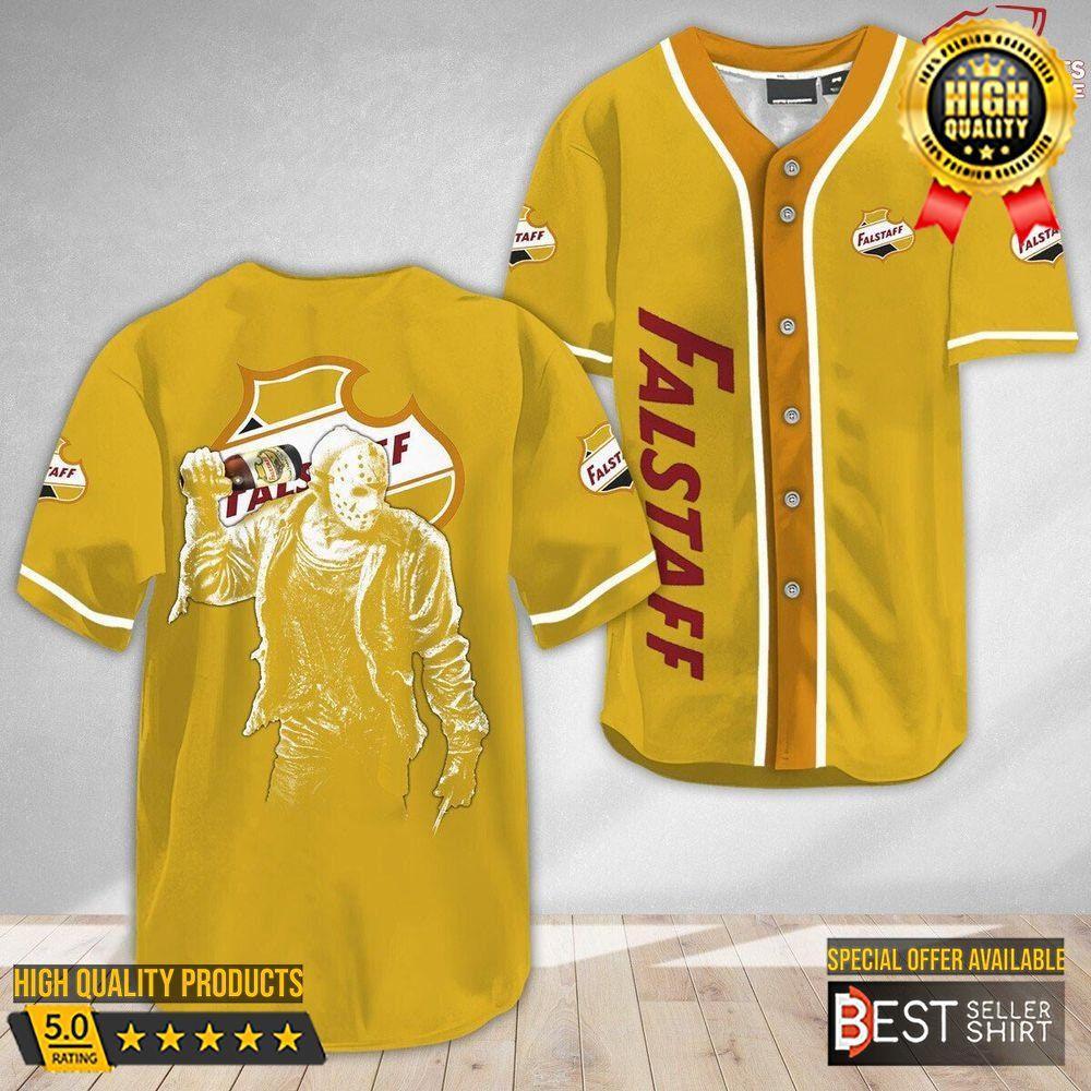 Horror Jason Voorhees Falstaff Beer Brands Baseball Jersey Shirt Beer Lovers - Best Seller Shirts Design In Usa - Shirt King