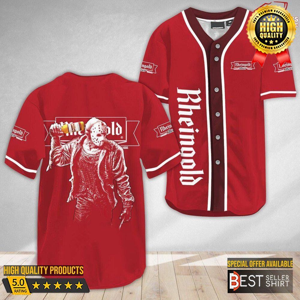 Horror Jason Voorhees Rheingold Beer Brands Baseball Jersey Shirt Beer Lovers - Best Seller Shirts Design In Usa - Shirt King