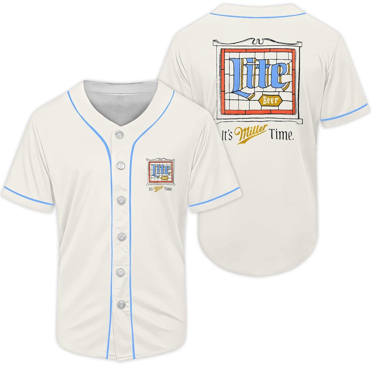 It's Miller Time Baseball Jersey - Shirt King