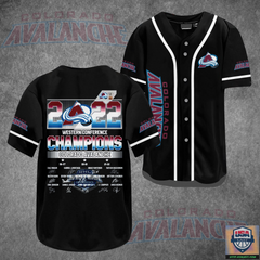 Colorado Hockey Western Conference Champions Jersey - 2022 Fan Baseball Jersey Shirt for Hockey Fans
