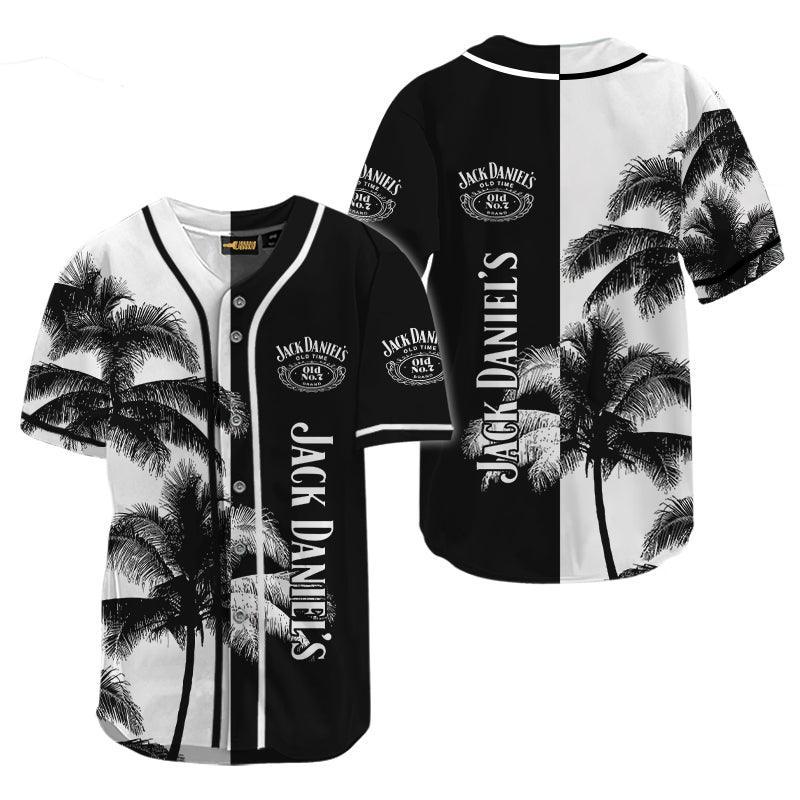 Jack Daniel's Tropical Coconut Tree Baseball Jersey - Shirt King
