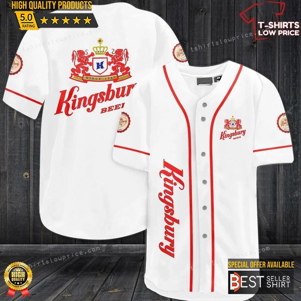 Kingsbury Beer White Baseball Jersey Shirt Beer Logos Shirt Beer Brands Gift - Best Seller Shirts Design In Usa - Shirt King