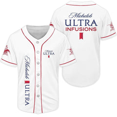 Michelob Ultra White Baseball Jersey - Shirt King