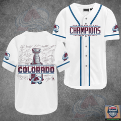 Colorado Hockey Champions Baseball Jersey - 2022 Stanley Cup Winners Fan Shirt, Retro Button-Up Sports Jersey, Gift for Hockey Fans