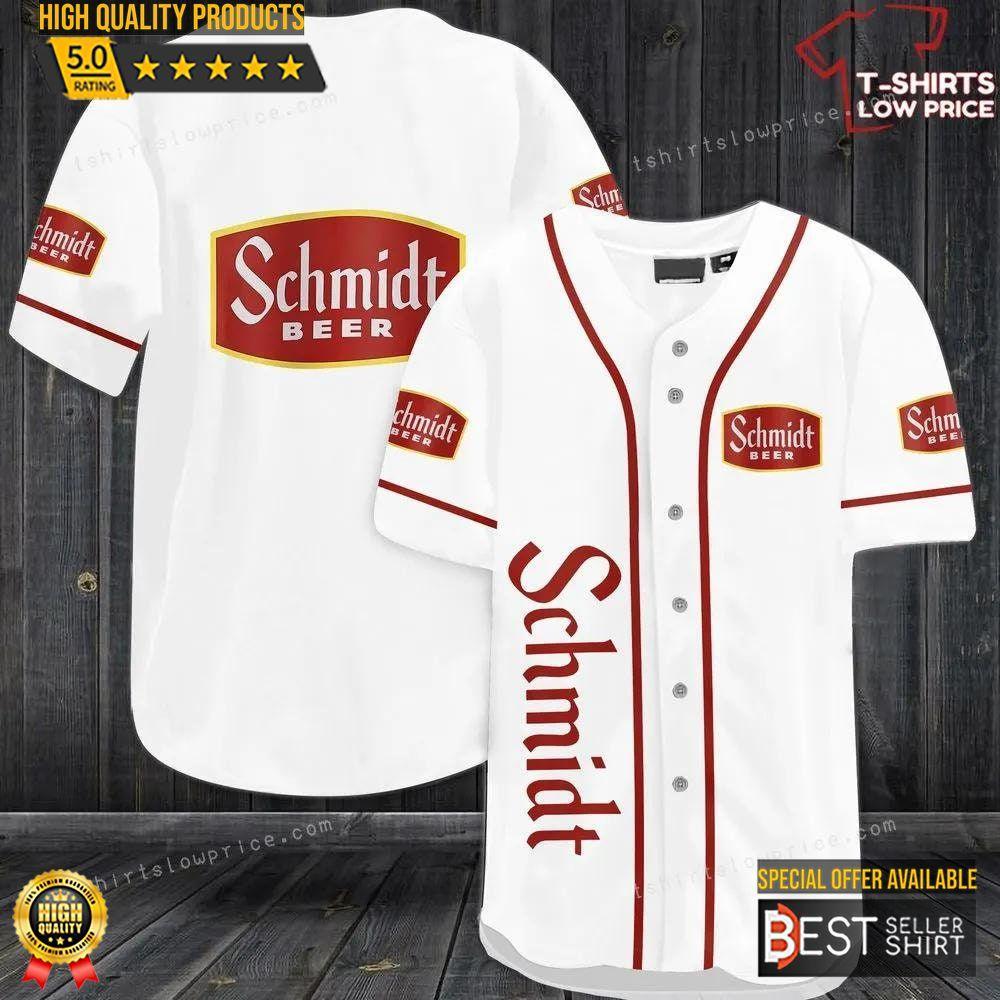 Schmidt Beer White Baseball Jersey Shirt Beer Logos Shirt Beer Brands Gift - Best Seller Shirts Design In Usa - Shirt King