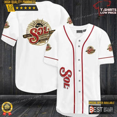Sol Cerveza Beer White Baseball Jersey Shirt Beer Logos Shirt Beer Brands Gift - Best Seller Shirts Design In Usa - Shirt King