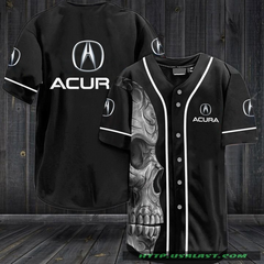 Acura Baseball Jersey - Skull Graphic Car Fan Shirt