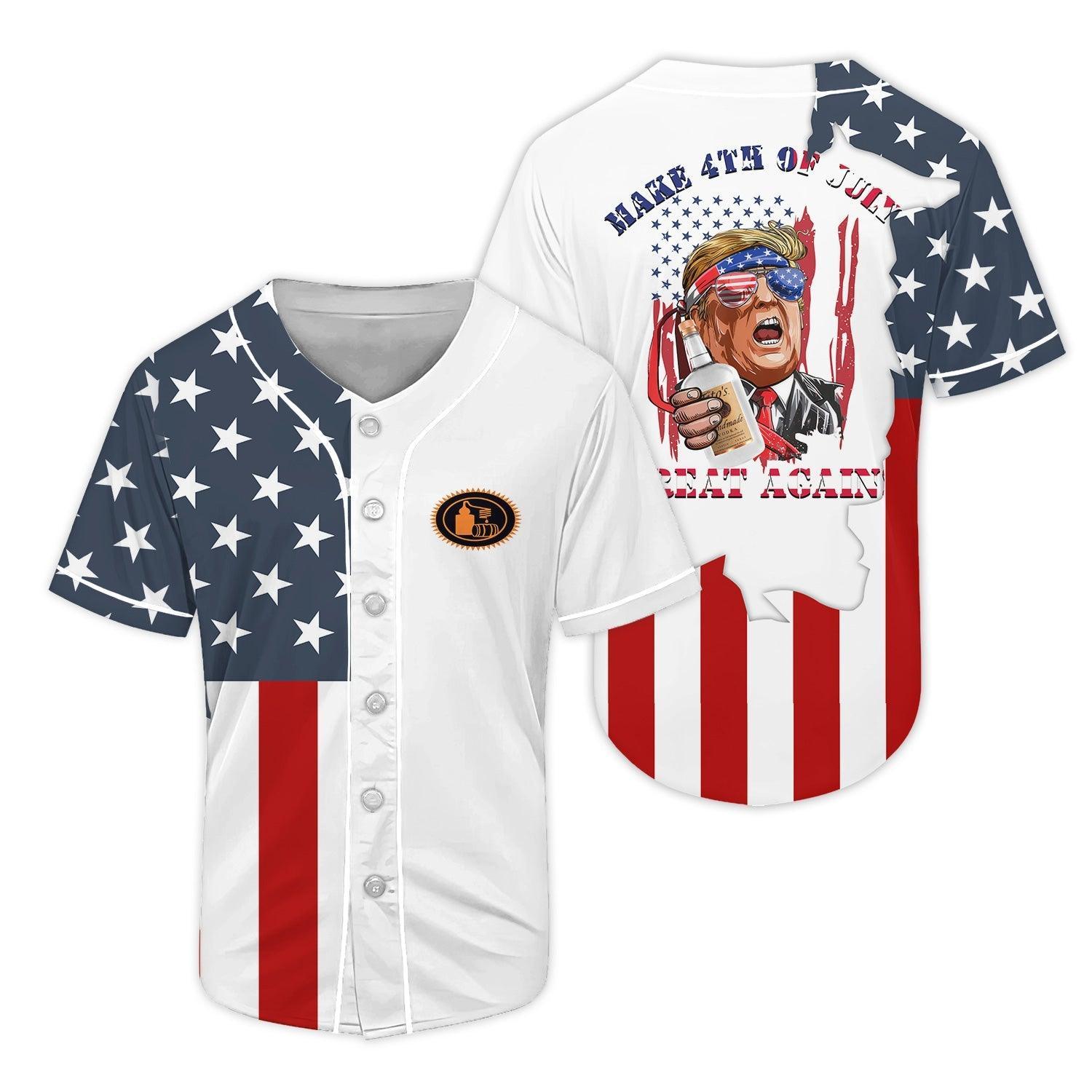 Tito's Donald Trump Independence Day Baseball Jersey - Shirt King