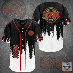 AC/DC Baseball Jersey - Rock Band High Voltage Fan Shirt