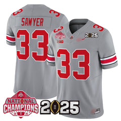 O.S Buckeyes #33 Jack Sawyer 2025 National Champions Patch Limited Jersey