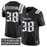 N.E Patriots #38 Rhamondre Stevenson ‘Gothic Revolution Edition’ Limited Jersey