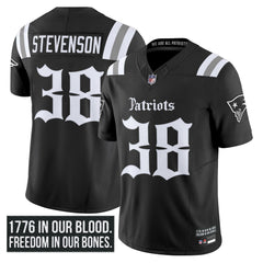 N.E Patriots #38 Rhamondre Stevenson ‘Gothic Revolution Edition’ Limited Jersey