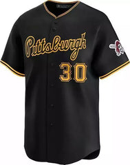 Men's Pirates Paul Skenes Black Alternate, Limited Player Jersey