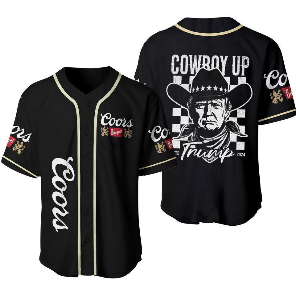 Cowboy Trump Coors Banquet Jersey Shirt - Shirt King