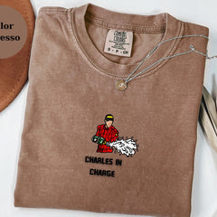 Charles Leclerc,Charles in Charge F1 T-Shirt Formula 1 Celebration Tee for Racing Fans,