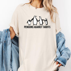 Comfort Colors Penguins Against Tariffs Shirt FDT Shirt End the Penguin Tariffs Shirt Democrat Shirt Liberal Shirt Political Shirt 8647 Tee