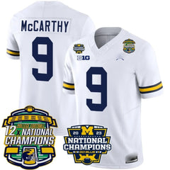 M.Wolverines #9 J. J. McCarthy Corum 12x National Champions Patch Vapor Jersey