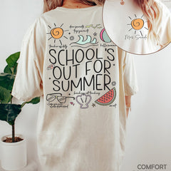Last Day of School Shirt, Schools Out For Summer, Custom End of School Year Shirt For Teacher Appreciation, Teacher Summer Vacation Shirt