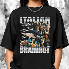 Italian Brainrot Funny Meme T-Shirt, Shark Sneaker Dank Memes Tshirt, Brainrot Unisex Shirt Shirt, Unhinged Clothes, Funny T-shirt 14425MD62