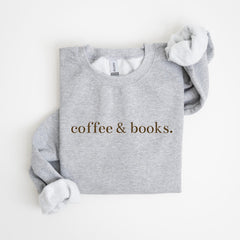Coffee & Books Sweatshirt, Cute Books Lover Sweatshirt, Books Club Shirt, Books Lover Gift, Back To School Shirt, Elementary Teacher Shirt