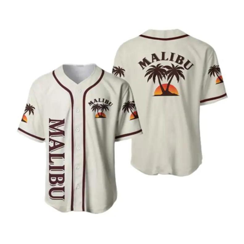 Malibu Rum Baseball Jersey, Wine and Beer Lover Jersey. - Shirt King