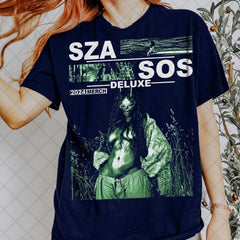 Retro 90's SZA Sos Deluxe Homage T-Shirt, SZA Deluxe Brutalism Fan Tee Graphic T-Shirt, Gift For Women and Man Unisex T-Shirt
