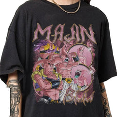 Majin Buu 90s Vintage Bootleg Style T-Shirt, Anime Classic Retro Graphic Tee Gift For Woman and Man Cotton Fabric Sweatshirt