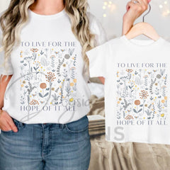To Live For The Hope Of It All Taylor TShirt Boho Eras Tour Keepsake August Sweatshirt Taylor Music Fan Eras Gift Shirt Taylor Kids Merch