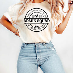 Admin Squad Shirt, Office Squad Sweatshirt, Administrative Assistant Shirt, Administrative Professionals Gift, School Office Staff Tees