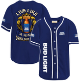 Bud Light Live Like A King Baseball Jersey - Shirt King
