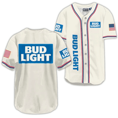Bud Light USA Flag Baseball Jersey - Shirt King