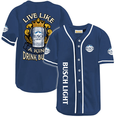 Busch Light Live Like A King Baseball Jersey - Shirt King