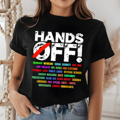 Hands Off Protest Shirt, Trendy Political Hands Off Protest Sweatshirt and Hoodie, Hands Off Medicaid Medicare Social Security