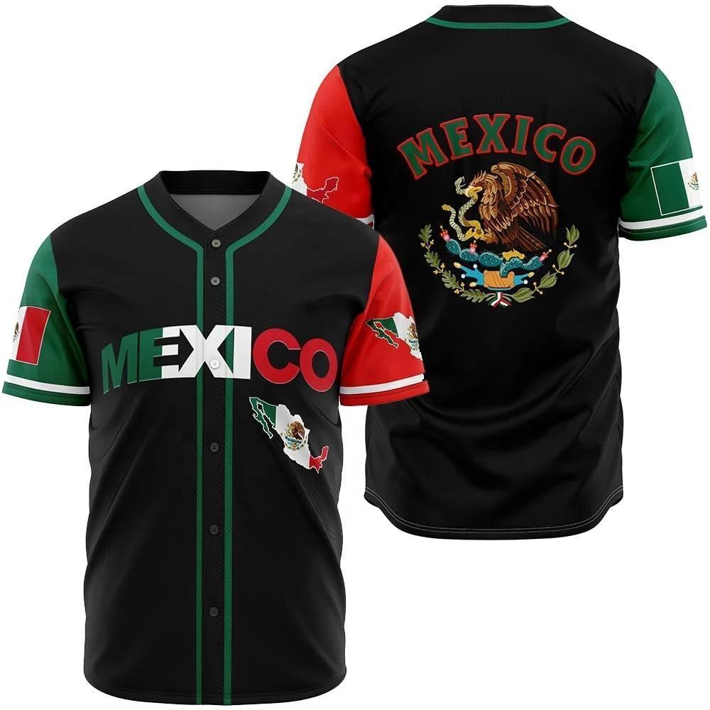 Unisex Adult Mexico Baseball Jersey Breathable Comfortable Quick Dry Water-Resistant Man Woman - Shirt King
