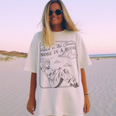 Book Lover Comfort Colors Shirt | Bookish Shirt Gift For Her, Romance Reader, Book Worm, Romantasy Book Addict, Vintage Bookish Art Simple