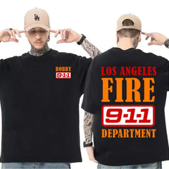 Los Angeles Fire 9-1-1 Department Bobby Nash 2 Sides Print Shirt, Bobby Nash 911 TV Show Movie Shirt, TV Show Gift For 911 Fans 25425LN87
