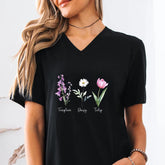 Subtle FDT V-neck, F*ck Donald Trump V-neck, Floral FDT Gift, Flower Anti Trump T-shirt, Anti MAGA Shirts, Political T shirt, Feminist Gift