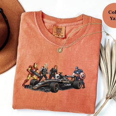 F1 Pit Crew Avenger Tee � Race Car Fan Shirt � Funny Racing Gift � Marvel Style Motorsport Tee