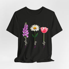 Foxglove Daisy Tulip Floral Subtle FDT Shirt, Resistance Shirt, Feminist Apparel Gift