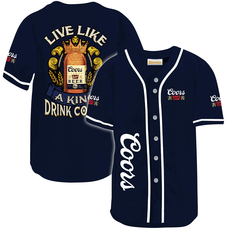 Coors Banquet Live Like A King Baseball Jersey - Shirt King