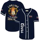 Coors Banquet Live Like A King Baseball Jersey - Shirt King
