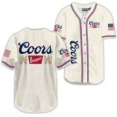 Coors Banquet USA Flag Baseball Jersey - Shirt King